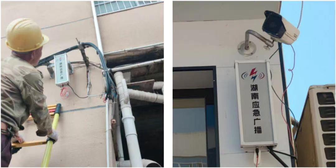 华容县应急广播安装现场